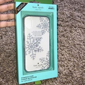 Kate Spade Glitter Snowflakes iPhone Case